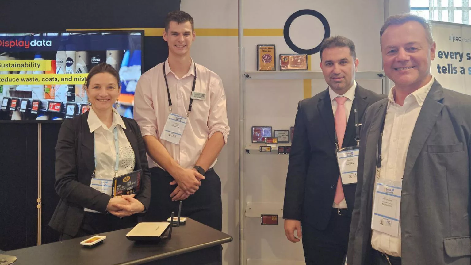 The Displaydata team at the CEE Retail Summit Warsaw stand
